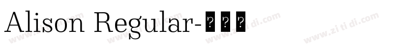 Alison Regular字体转换 Alison Regular字体转换
